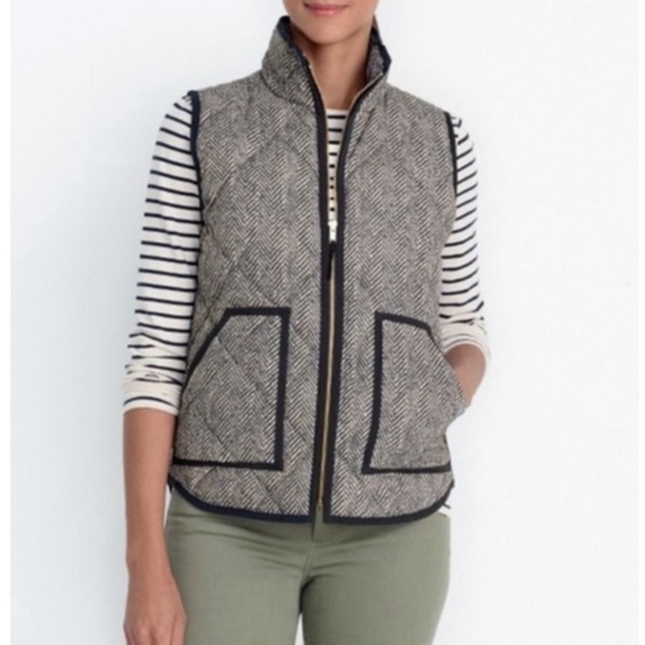 J. Crew Jackets & Blazers - J Crew Excursion Black and White Vest